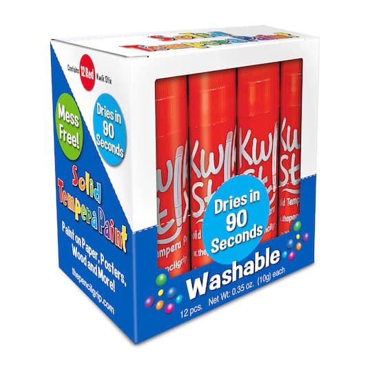 The Pencil Grip Red Kwik Stix, 12 Packs of 12
